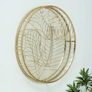 Gold Ronny Round Wall Mirror Modern Design Metal Frame