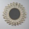 White & Gold Luisa Round Wall Mirror Modern Design Metal Frame