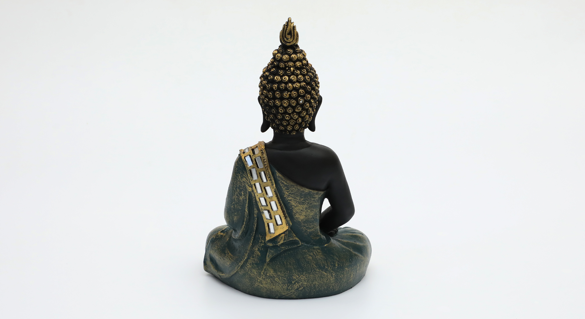 Polyresin Noble Buddha God Idol Showpiece Figurine Table Decor (Gold) - Image 6
