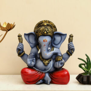 Polyresin Ganpati Devi God Idol Showpiece Figurine Table Decor