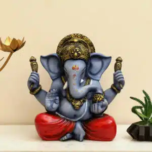 Ganpati Idol - Devi Polyresin God Statue Showpiece Table Decor