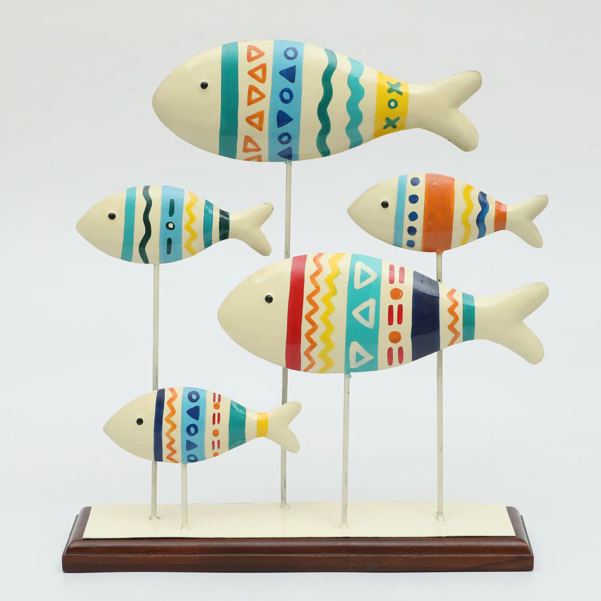 Wooden Fish Showpiece | Suki Metal & Wood Fish Table Decor - Image 4