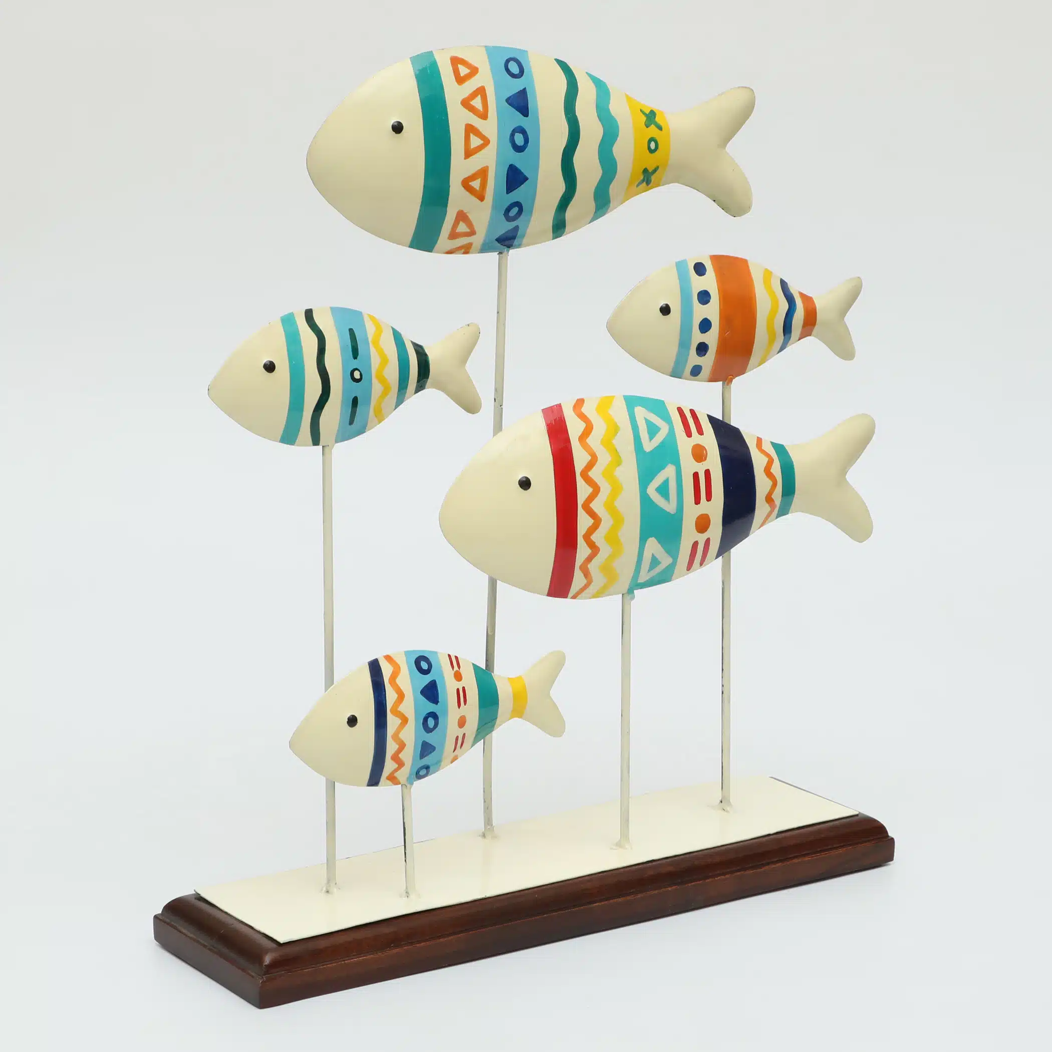 Wooden Fish Showpiece | Suki Metal & Wood Fish Table Decor - Image 5