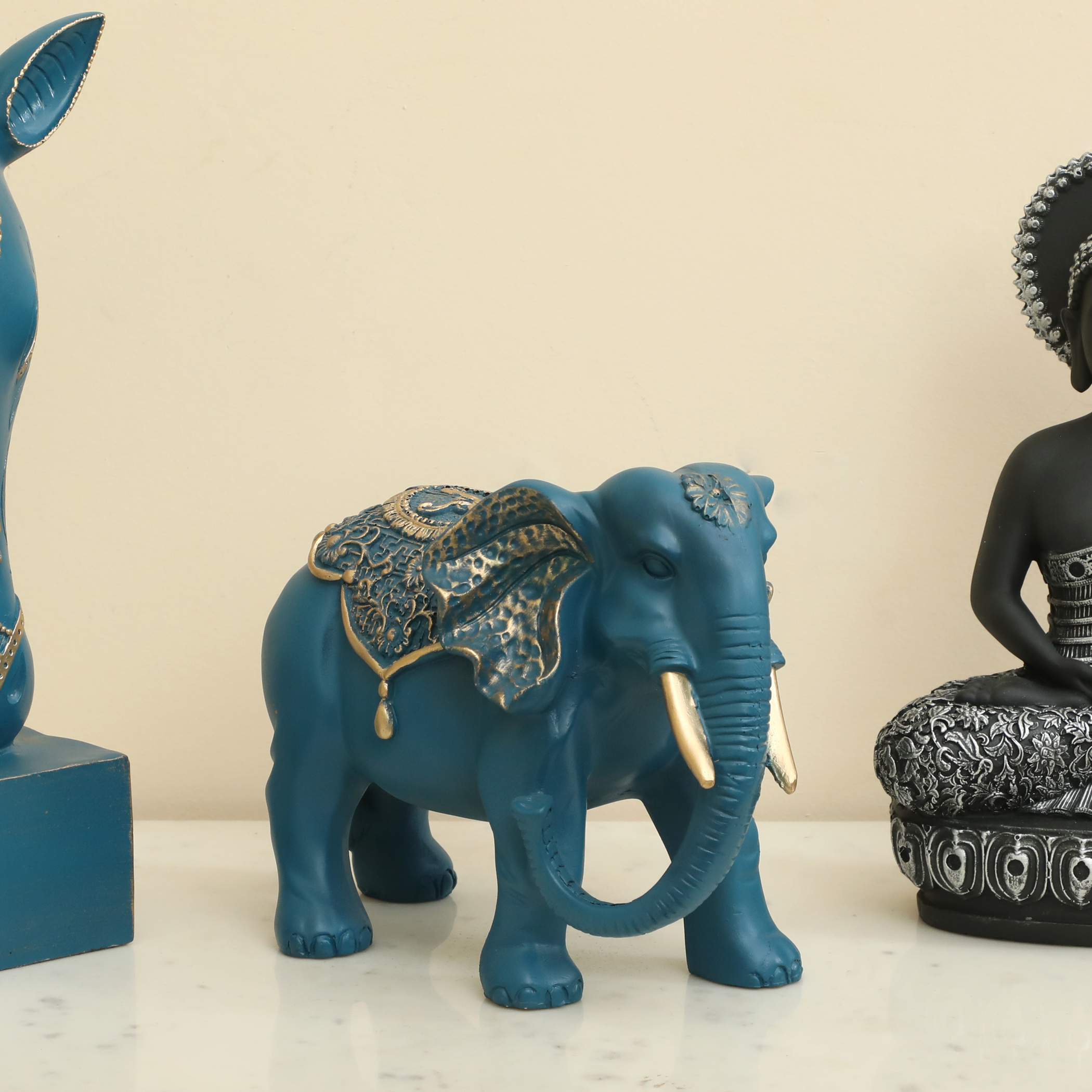 Polyresin Celine Elephant Animal Figurine Table Decor