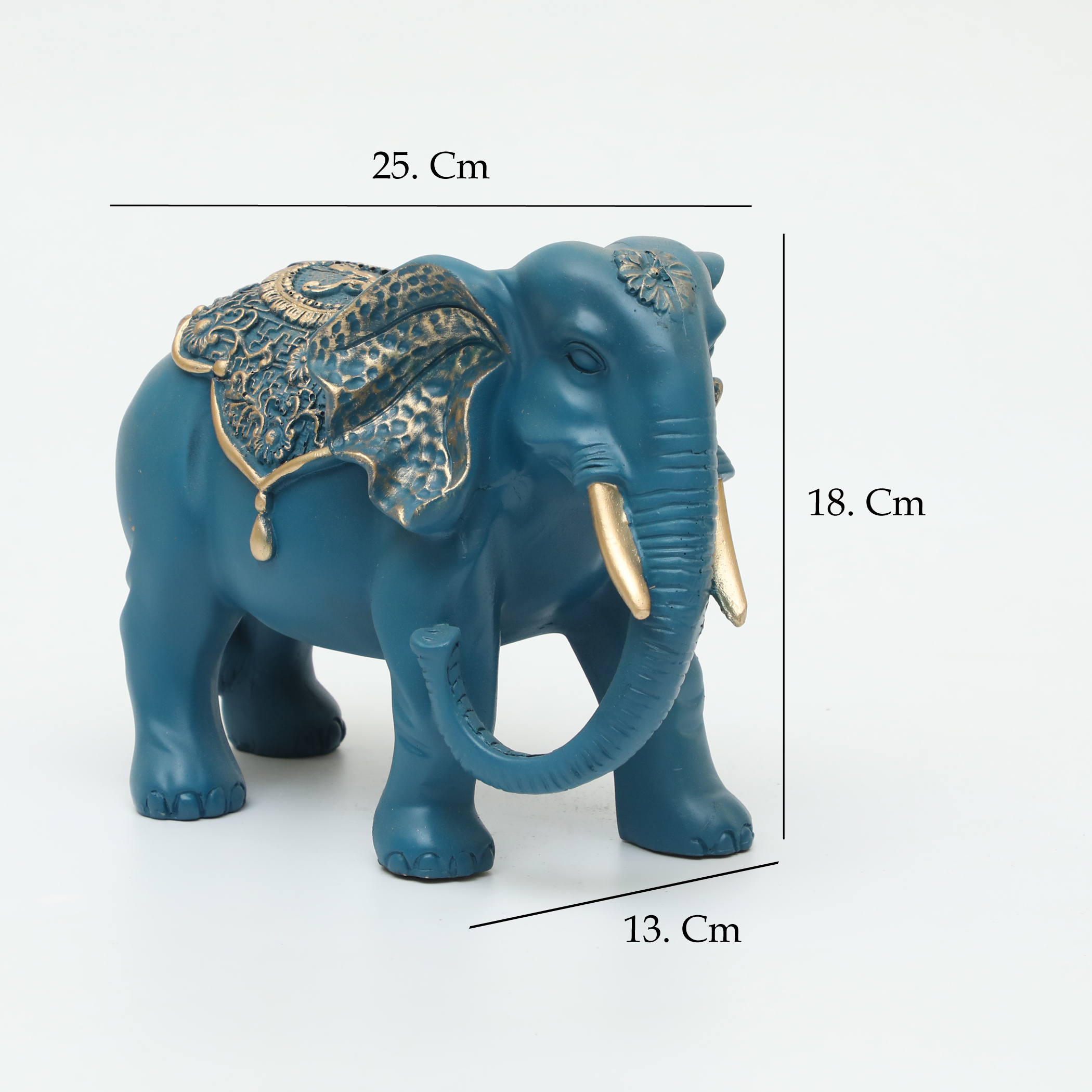 Polyresin Celine Elephant Animal Figurine Table Decor - Image 2