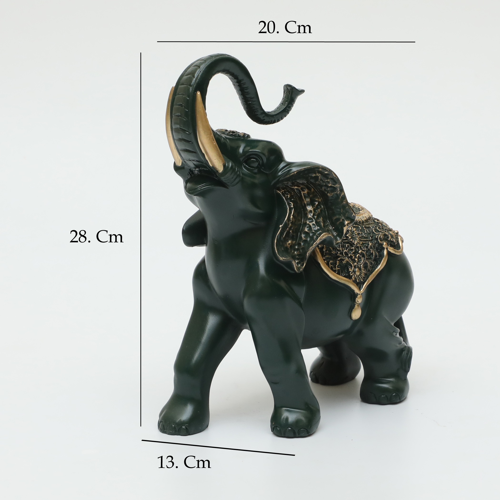 Polyresin Celine Elephant Animal Figurine Table Decor - Image 2