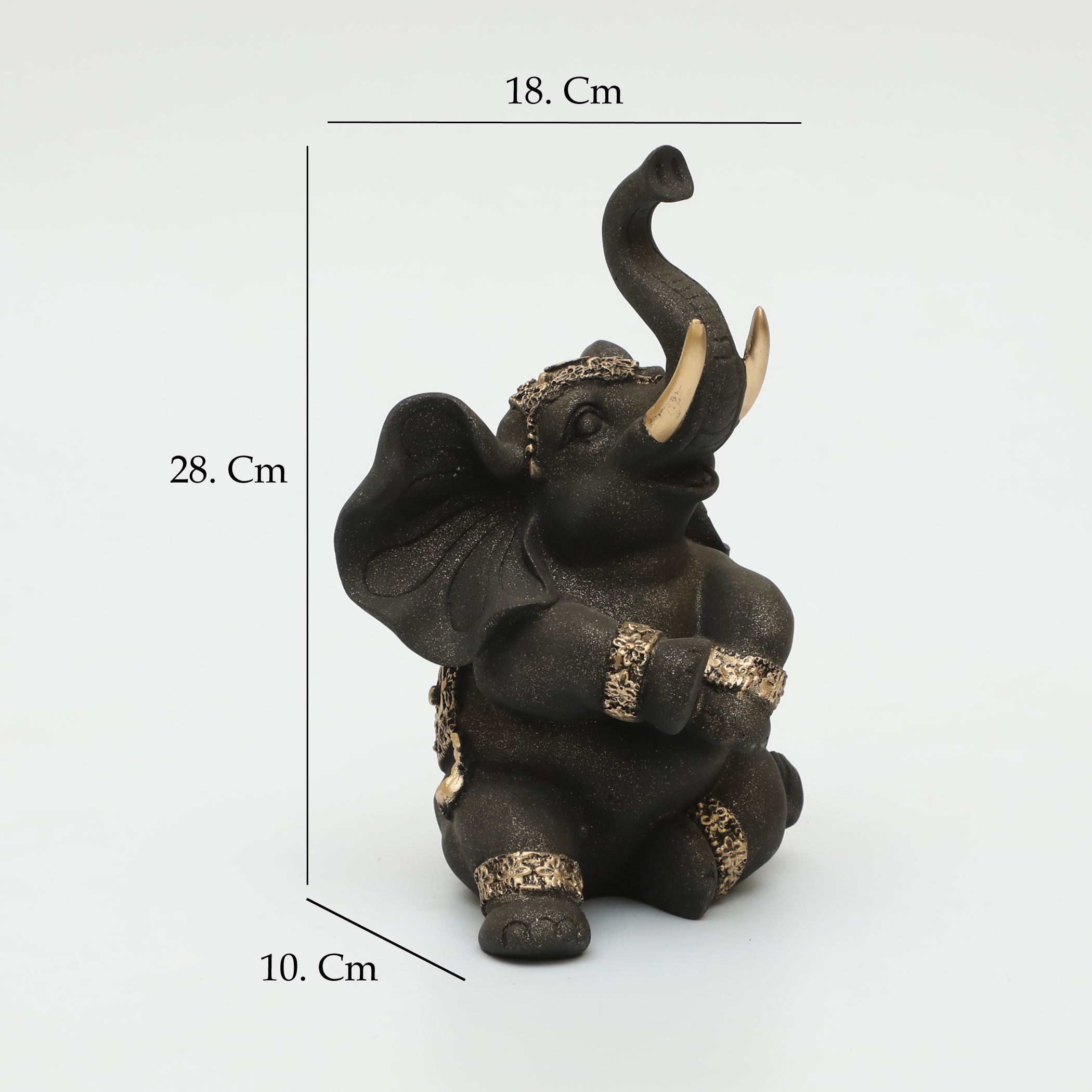 Polyresin Dev Ganesha Figurine Table Decor - Image 2