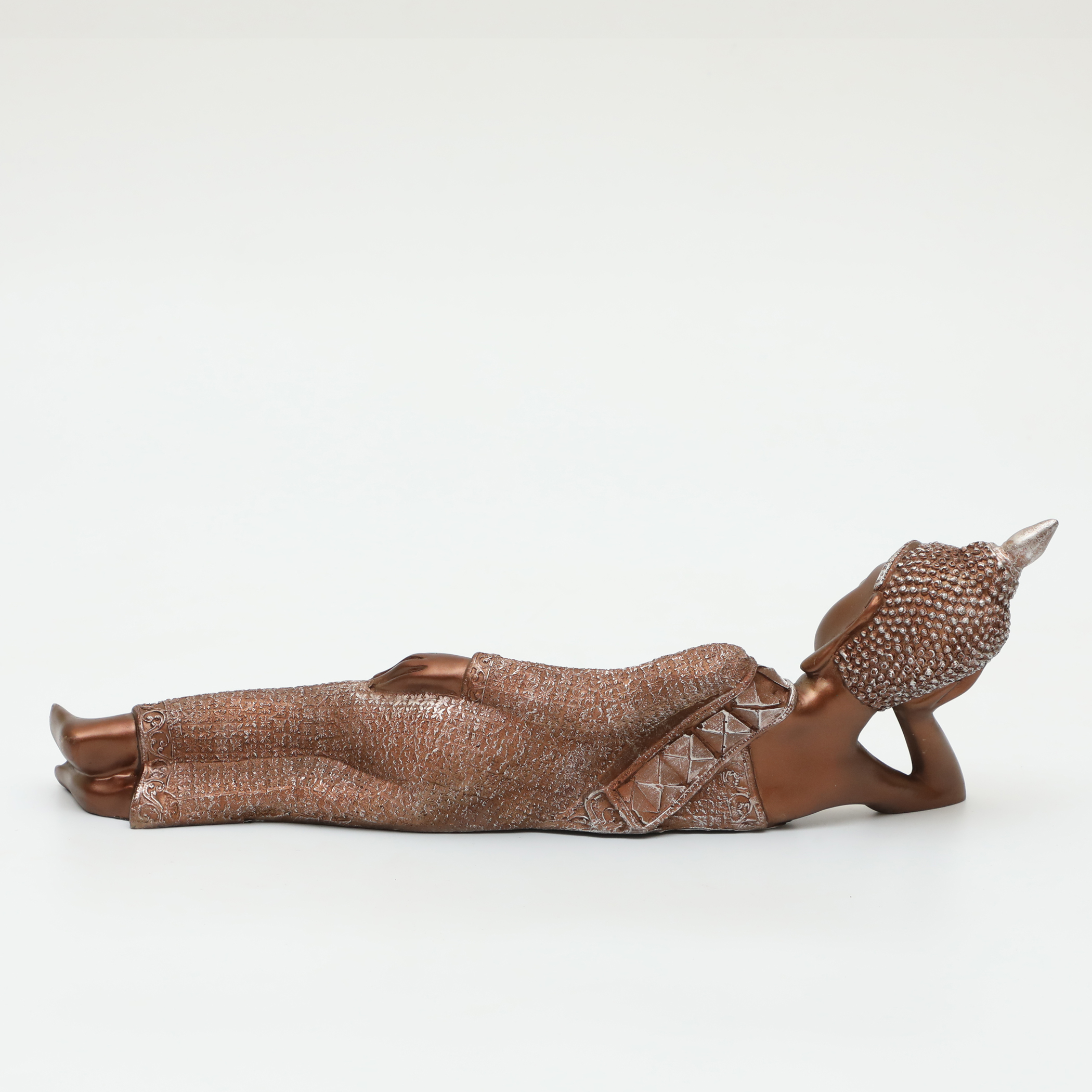 Polyresin Aum thinking Buddha Figurine Table Decor (Mettalic Gold) - Image 6