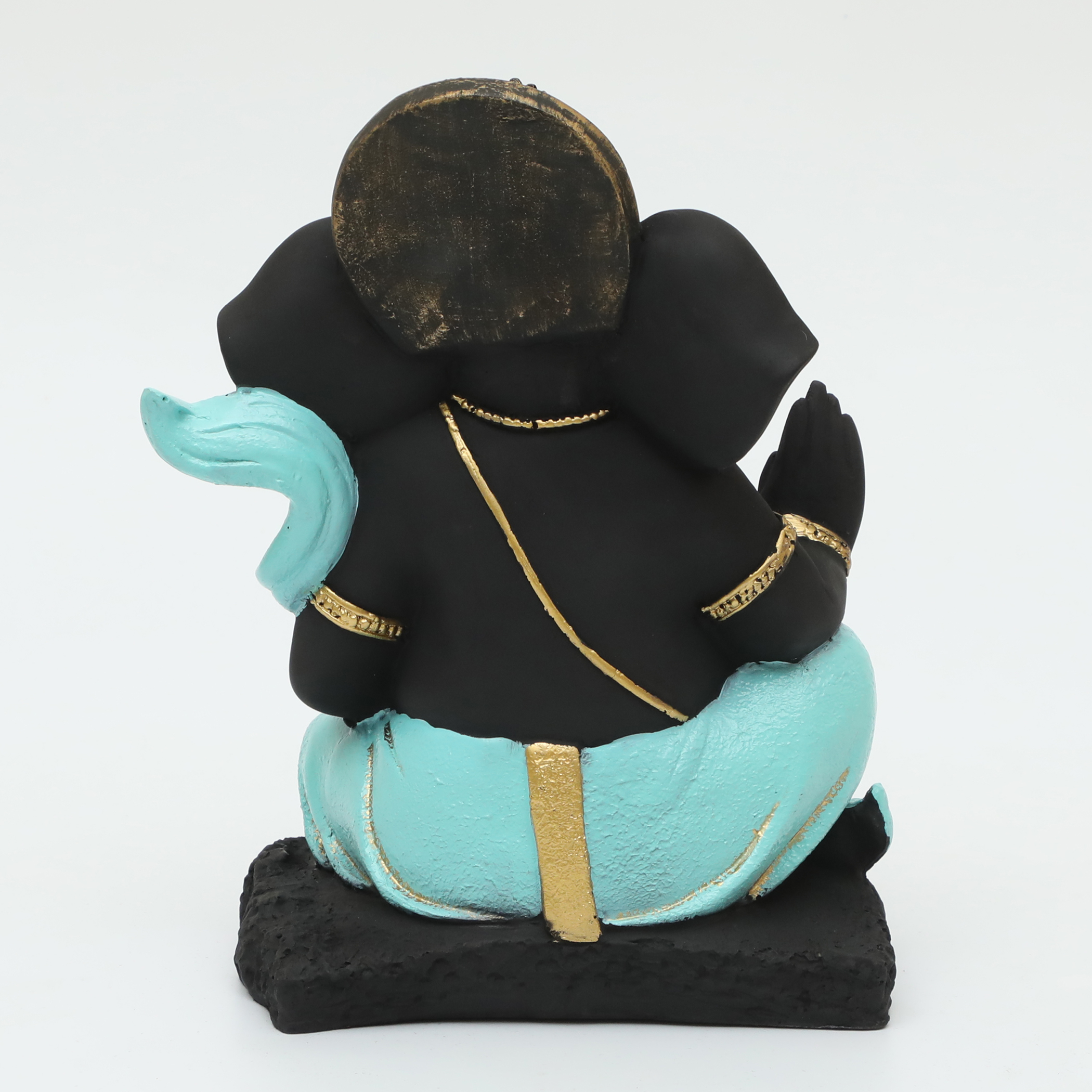 Polyresin Parv Ganesha God Idol Figurine Table Decor (Blue) - Image 6