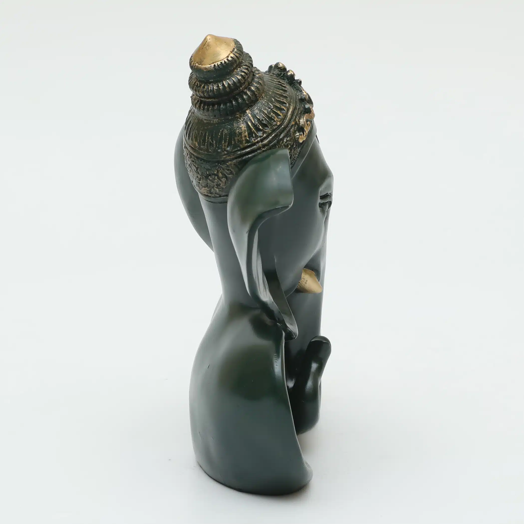 Polyresin Gokul Ganesha Showpiece God Idol Figurine Table Decor (Green) - Image 5