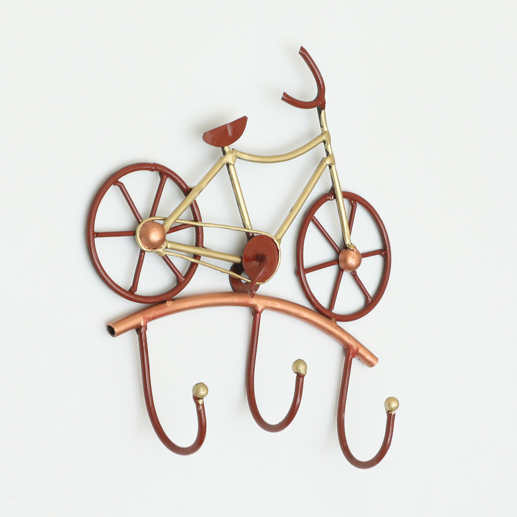 Firo Cycle Metal Wall Hooks for Keys | 3-Hook Holder - Image 3