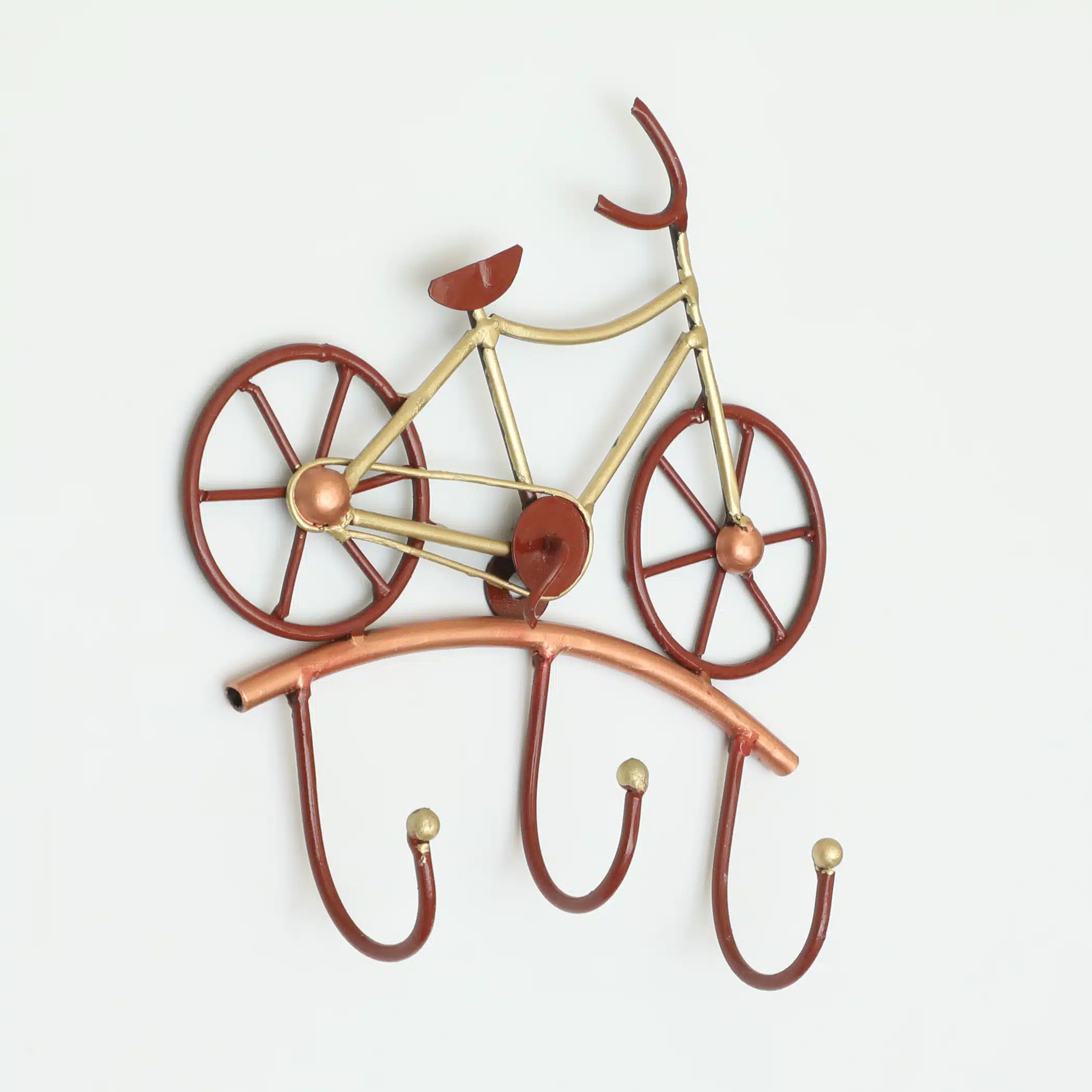 Firo Cycle Metal Wall Hooks for Keys | 3-Hook Holder - Image 3