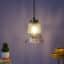 Crystal Glow Glass Pendant Lamp - Diamond Cut Hanging Ceiling Light