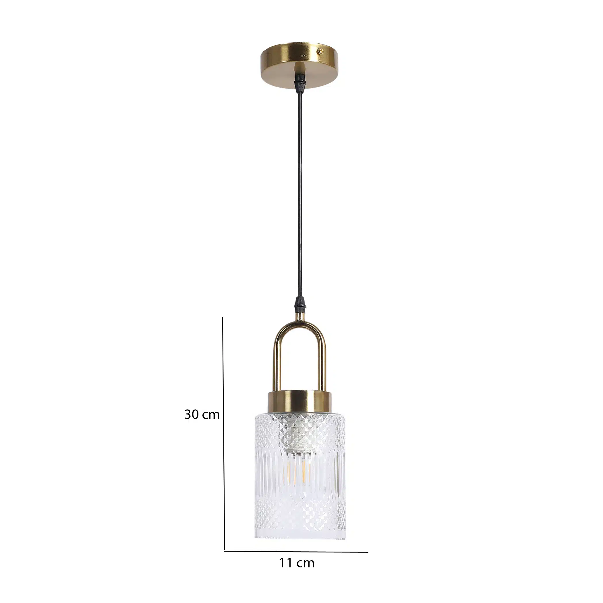 Crystal Symphony Pendant Lamp - Textured Glass Ceiling Hanging Light - Image 4