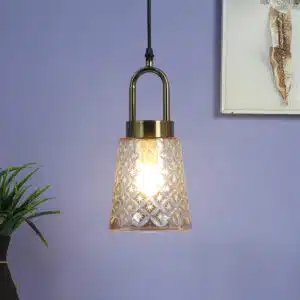 Starfall Crystal Pendant Lamp - Textured Glass Hanging Ceiling Light
