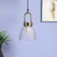 Crystal Arch Pendant Lamp - Faceted Glass Modern Hanging Light