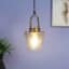 Crystal Halo Glass Pendant Lamp - Antique Brass Hanging Ceiling Light
