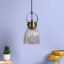 Aurora Vintage Glass Pendant Lamp - Ribbed Hanging Ceiling Light