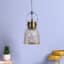Crystal Lattice Glass Pendant Lamp - Diamond Cut Hanging Ceiling Light