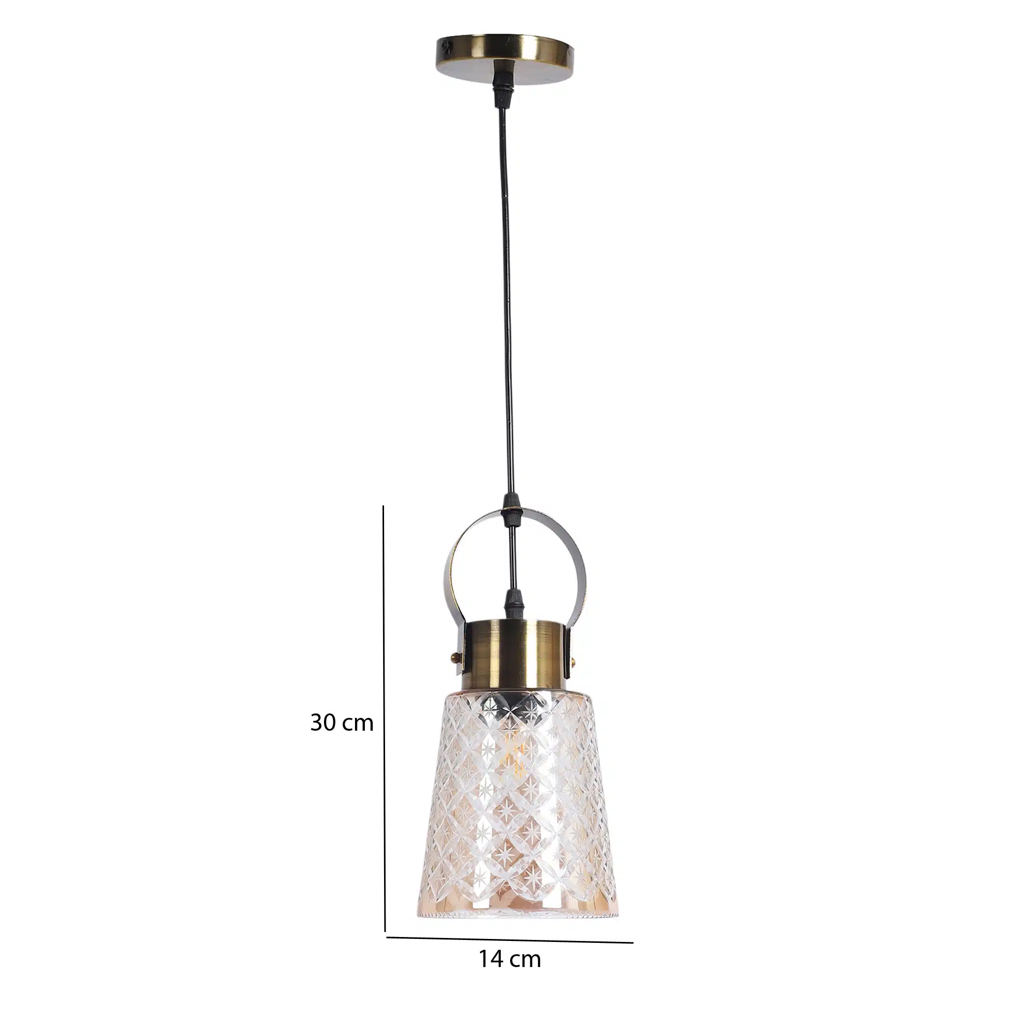 Starlight Crystal Pendant Lamp - Diamond-Cut Glass Ceiling Light - Image 4