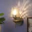 Crystal Radiance Wall Sconce - Cut Glass Wall Light in Antique Brass