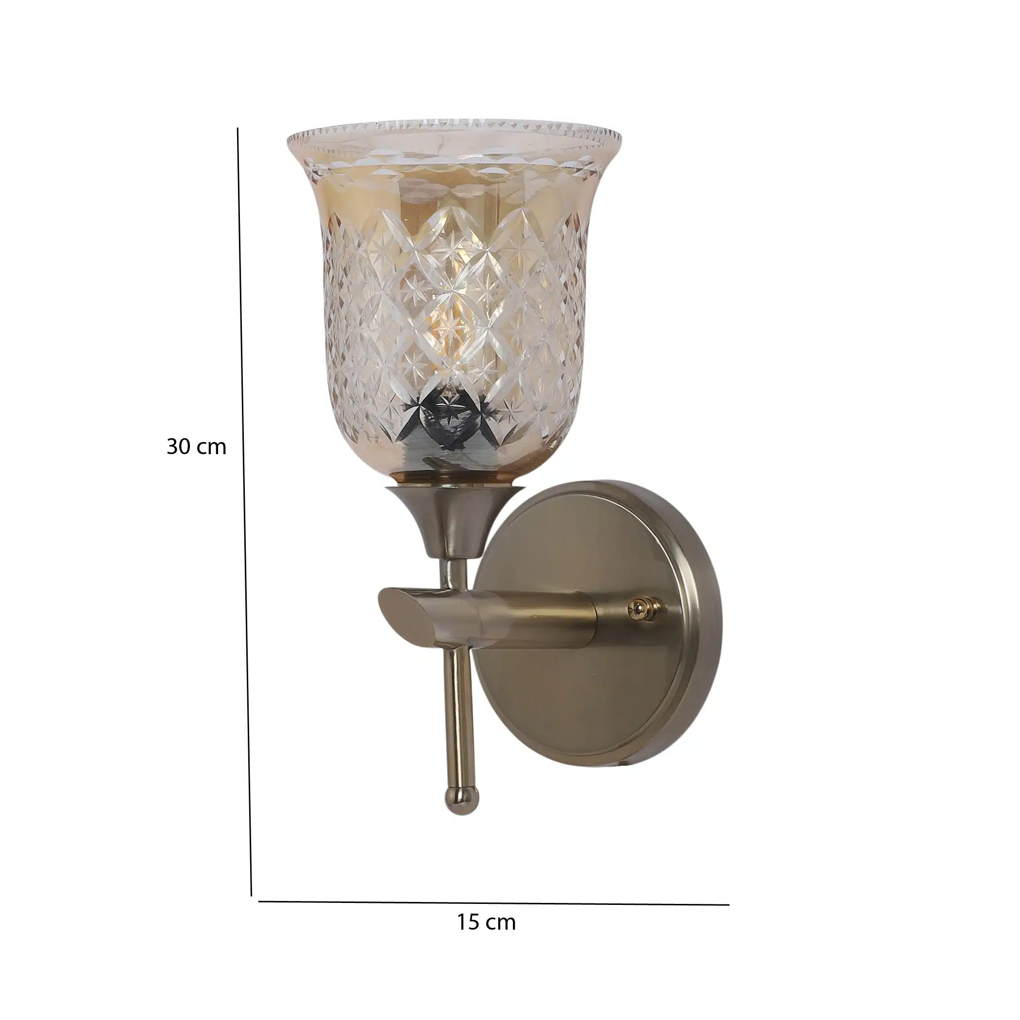 Crystal Tulip Wall Sconce - Decorative Cut Glass Wall Light for Home - Image 6