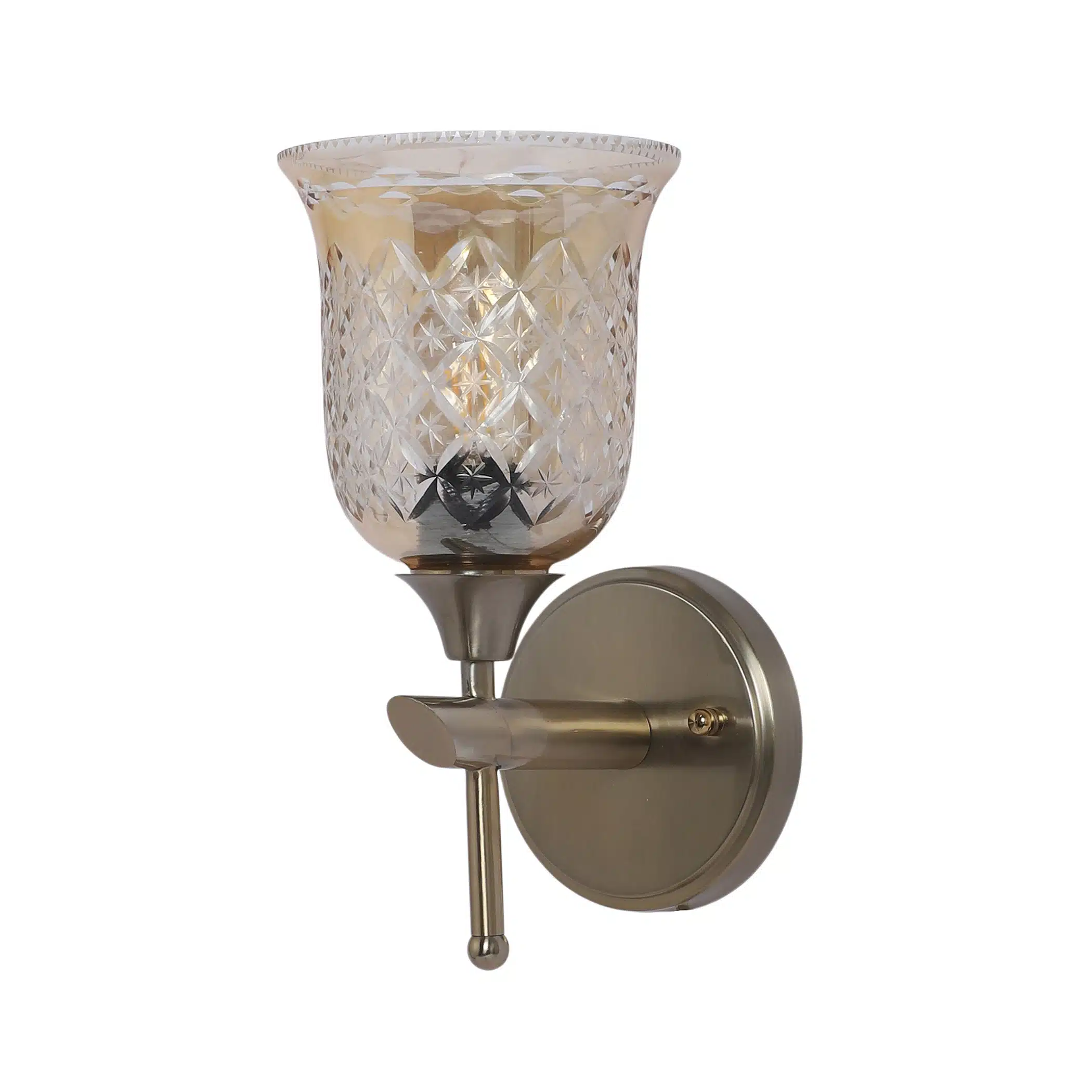Crystal Tulip Wall Sconce - Decorative Cut Glass Wall Light for Home - Image 4