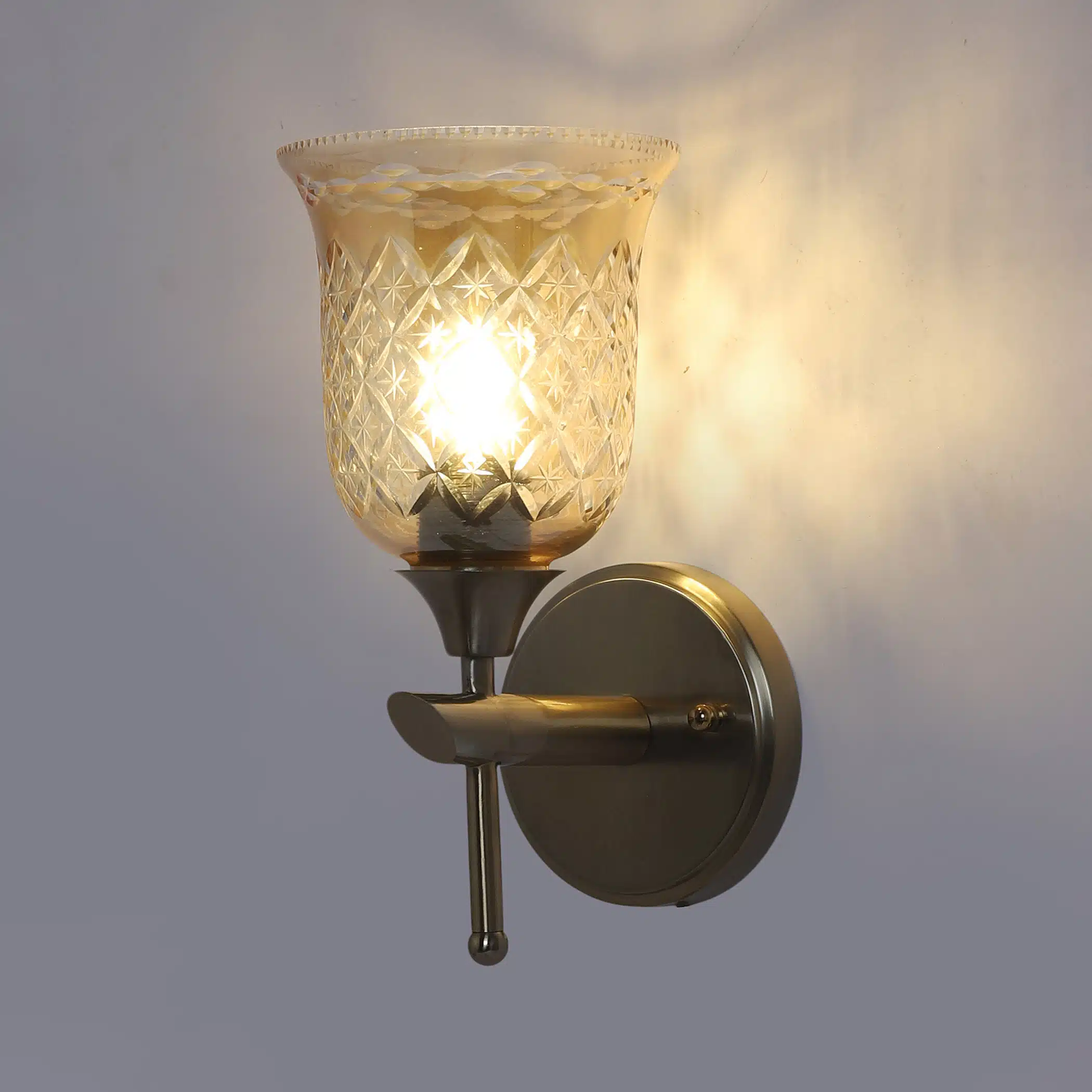 Crystal Tulip Wall Sconce - Decorative Cut Glass Wall Light for Home - Image 3