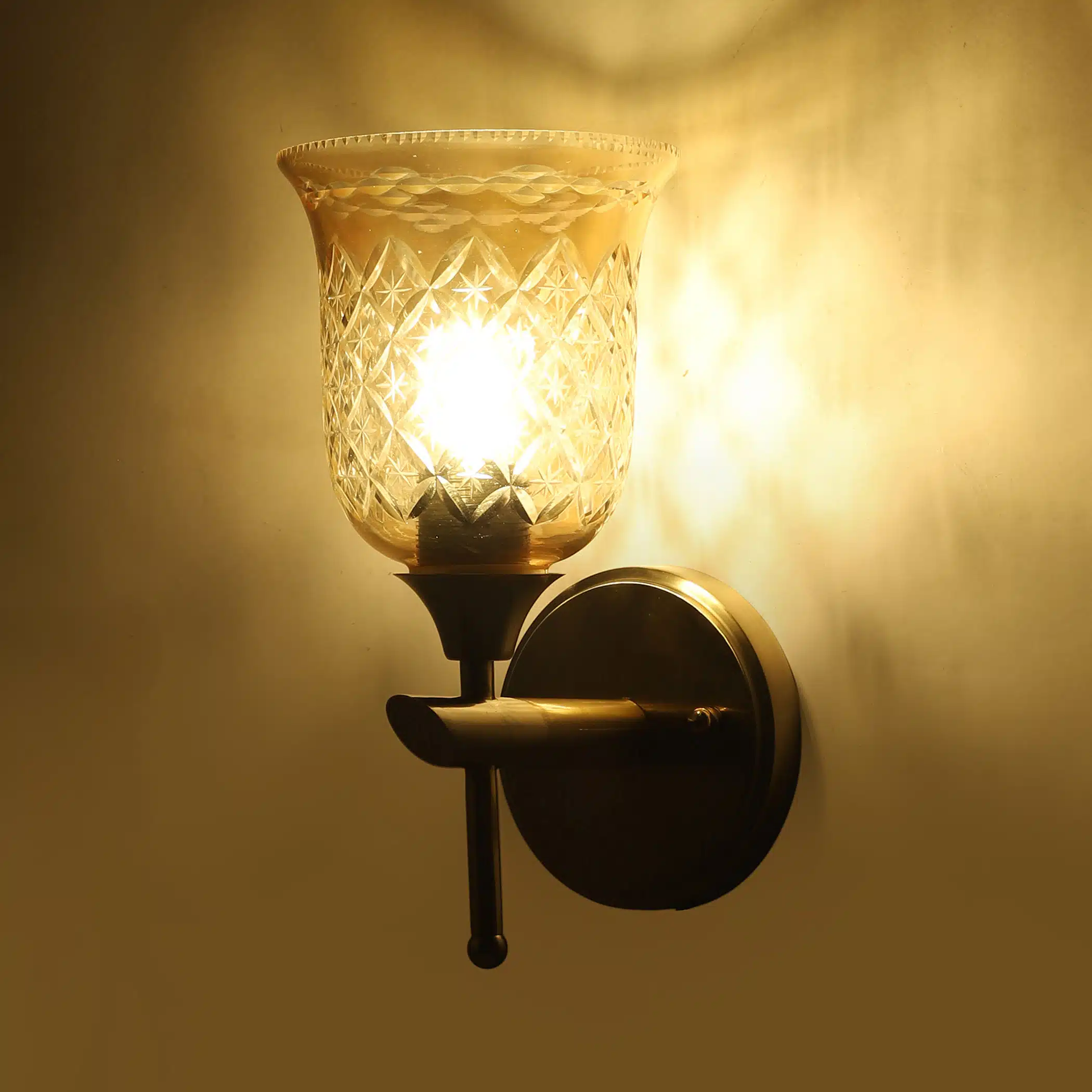 Crystal Tulip Wall Sconce - Decorative Cut Glass Wall Light for Home - Image 5