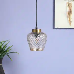 Crystal Pearl Pendant Lamp - Diamond-Cut Glass Hanging Light