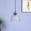 Crystal Dome Pendant Lamp - Faceted Glass Hanging Ceiling Light