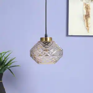 Crystal Orbit Pendant Lamp - Diamond-Cut Glass Hanging Light