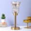 Crystal Trumpet Table Lamp - Fluted Crystal Glass Bedside Table Light