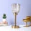 Crystal Flute Table Lamp - Fluted Crystal Glass Modern Bedside Lamp