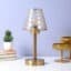 Crystal Cone Table Lamp - Diamond-Cut Crystal Glass Bedside Lamp