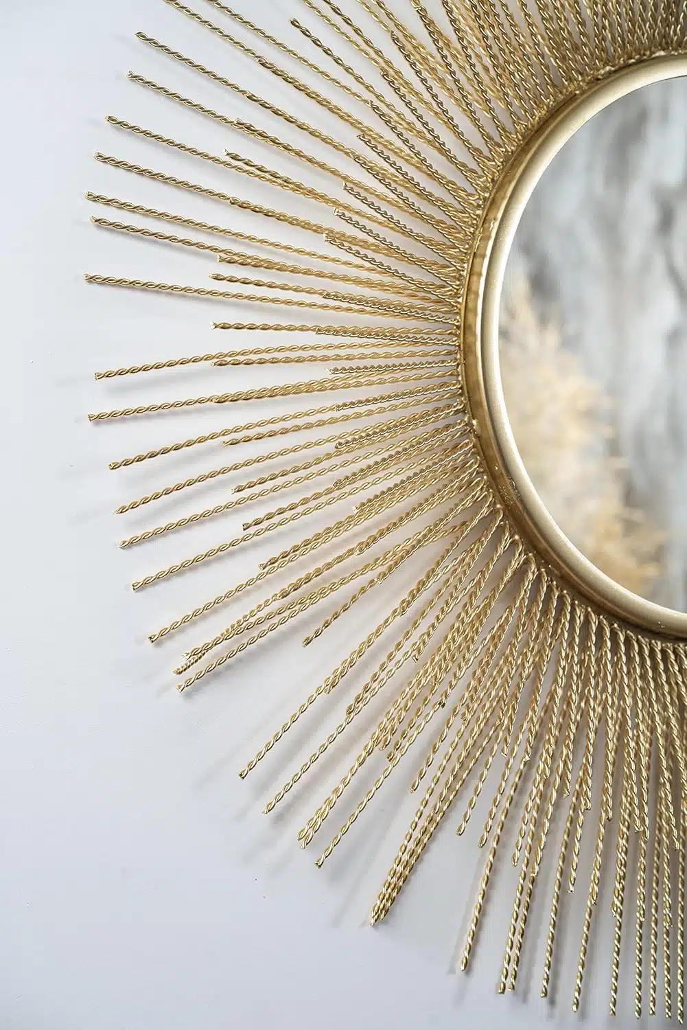 Gold CAMILLA Round Wall Mirror Modern Design Metal Frame - Image 3