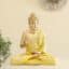 Buddha Idol - Ory Yellow Gold Polyresin Statue Showpiece