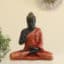 Buddha Statue - Ory Red Black Polyresin Idol Showpiece Decor