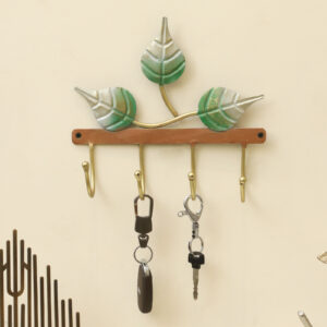 Ian Metal Wall Hooks for Keys | 4-Hook Holder