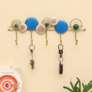 Lyla Eye Metal Wall Hooks for Keys | 5-Hook Holder