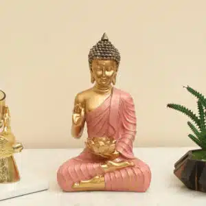 Pink Buddha Idol - Arro Polyresin Showpiece Figurine Decor