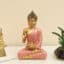 Pink Buddha Idol - Arro Polyresin Showpiece Figurine Decor