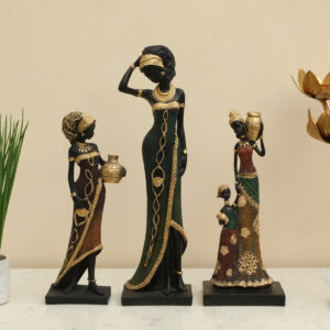 Polyresin Kita Lady Family Showpiece Figurine Table Decor