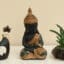 Meditating Monk Figurine - Justen Green Polyresin Showpiece