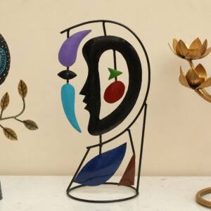 Metal Tori Face Figurine Showpiece Table Decor