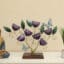 Metal & Wood Alison Leaf with Butterfly Showpiece Table Decor