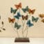 Metal & Wood Ceaser Butterflies Showpiece Table Decor