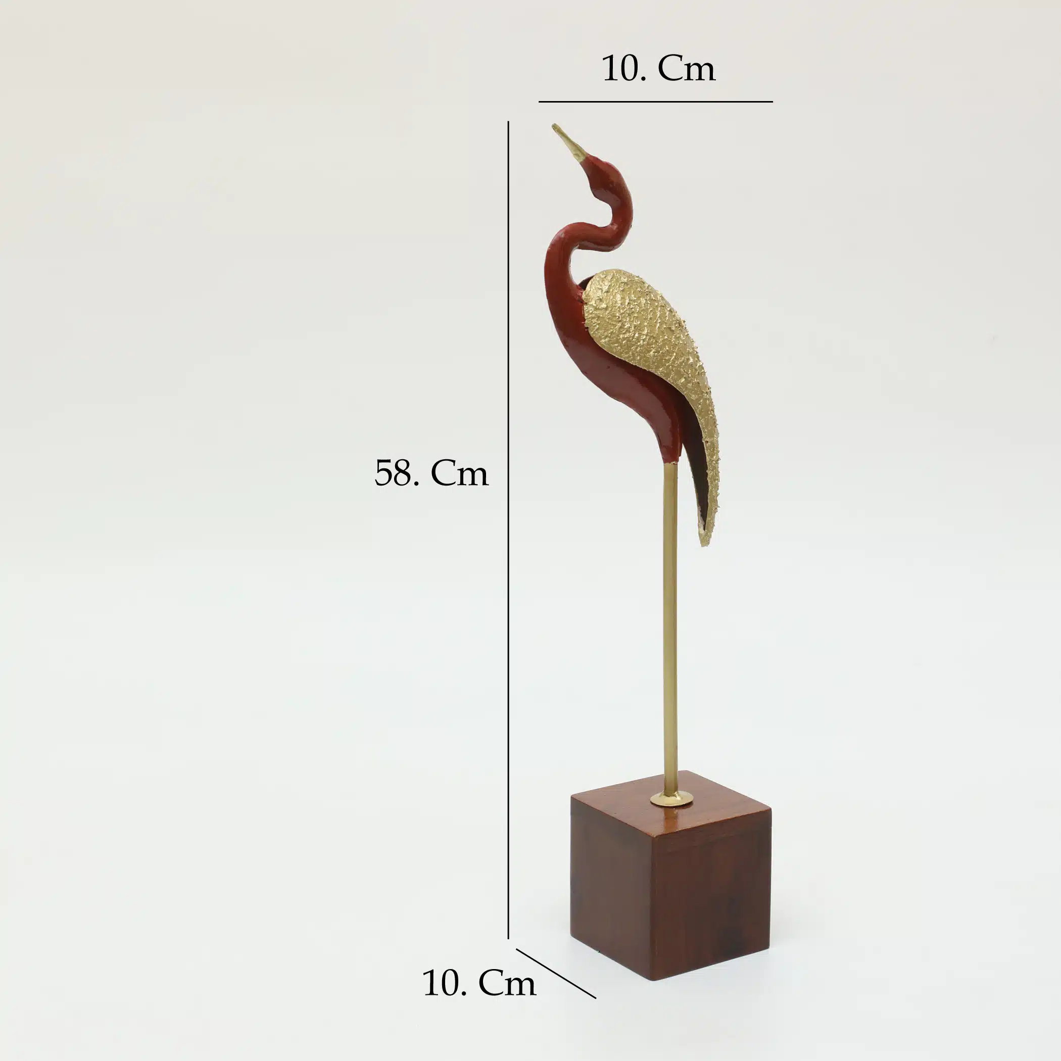 Metal & Wood Fabo Bird/1 Figurine Showpiece Table Decor - Image 2