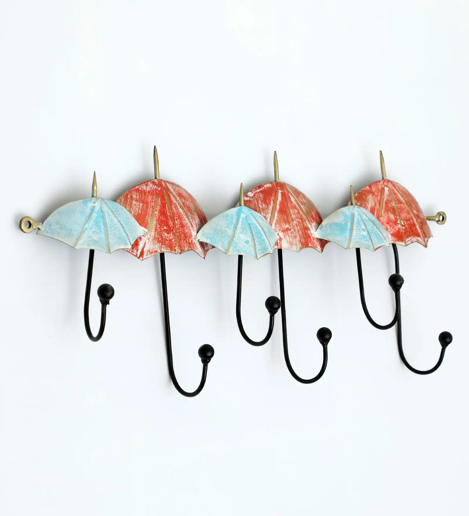 Umbrella Metal Wall Hooks for Keys | 6-Hook Holder - Image 3
