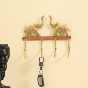 Luca Ele Metal Wall Hooks for Keys | 4-Hook Holder